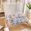 3Psc Pumpkin +48Pcs Round Bottles Diamond Painting Containers Multi Purpose Portable Plastic Case Box with Stickers & Compartments Arts Crafts Storage Bottle for Hardware Rhinestone (48PCS)