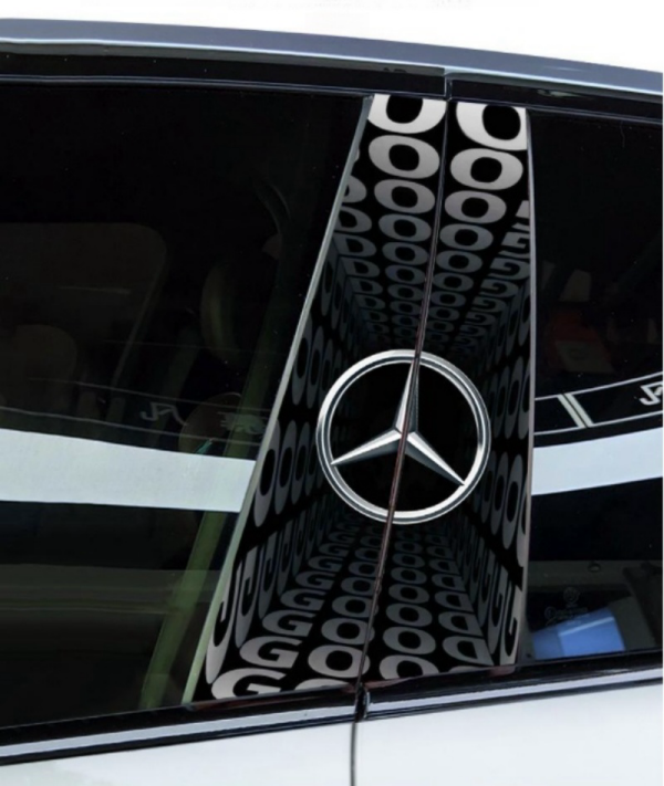 Car Center Column Car Logo Sticker Personality Creative B Column Protective Film