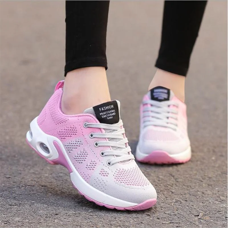 New Platform Ladies Sneakers Breathable Women Casual Shoes Woman Fashion Height Increasing Shoes Plus Size 35-42 Zapatos Mujer