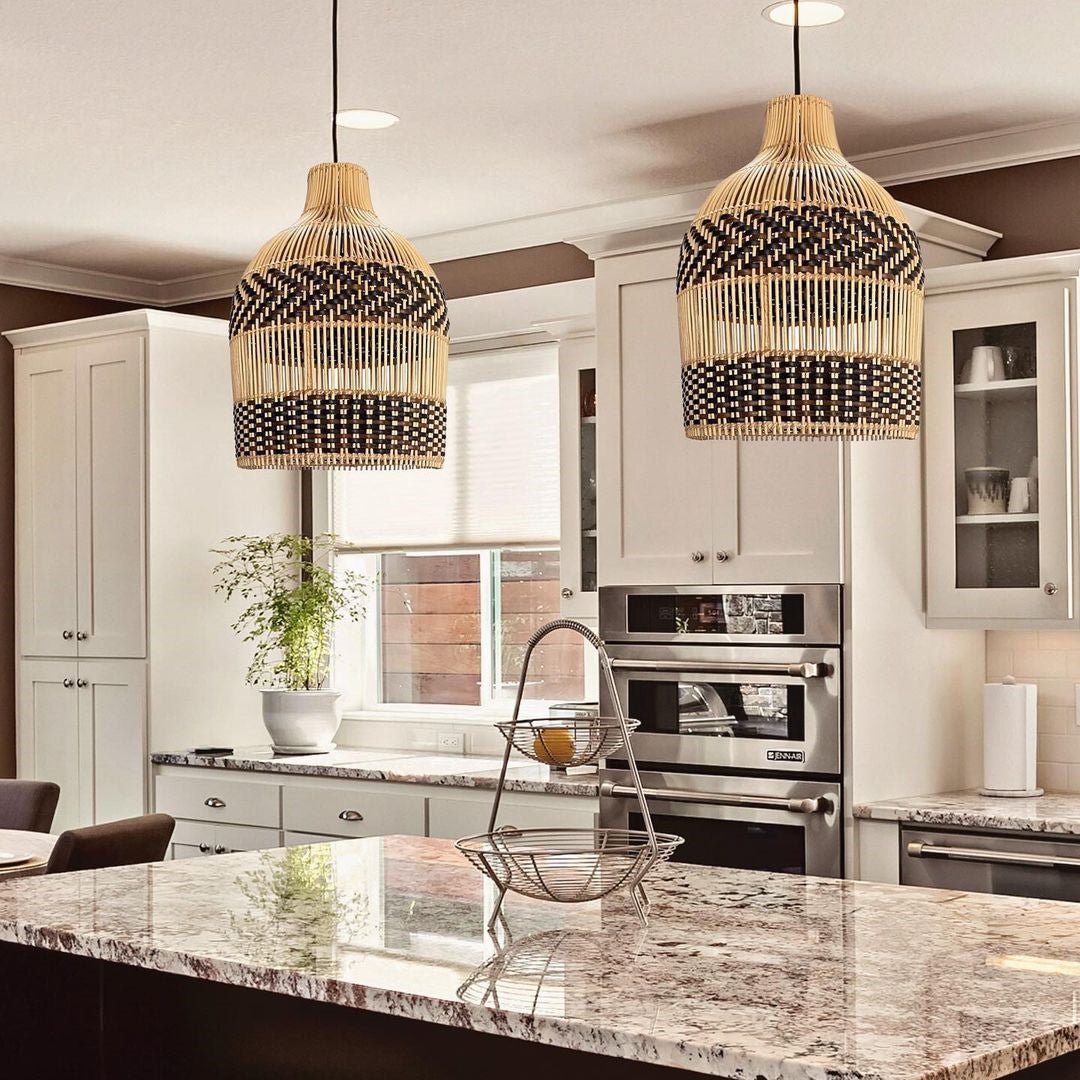 Handmade Rattan Pendant Light Wicker Woven Lampshade