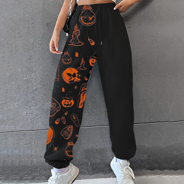 Fun Skull Pattern Casual Pants Women's Jogging Pants / [blueesa] /