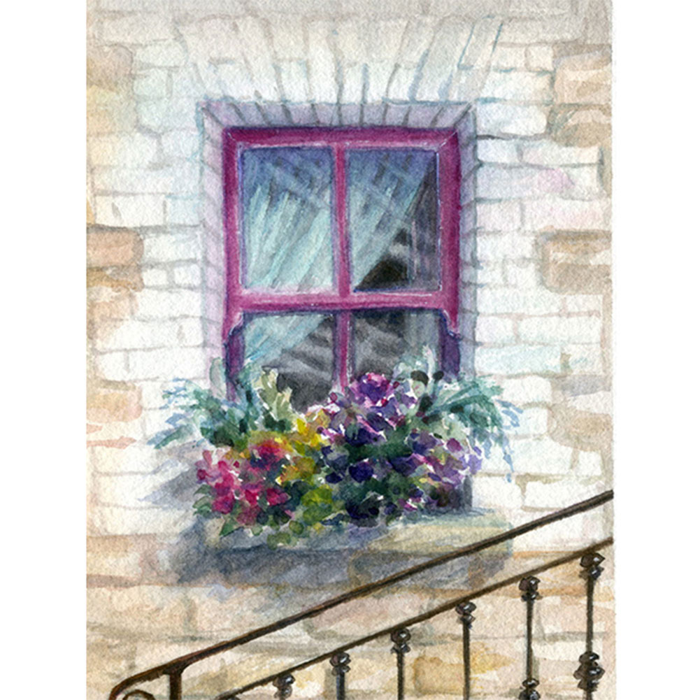 

(Multi-Size) Flower - Round/Square Drill Diamond Painting, Square diamond 30*40cm, 501 Original