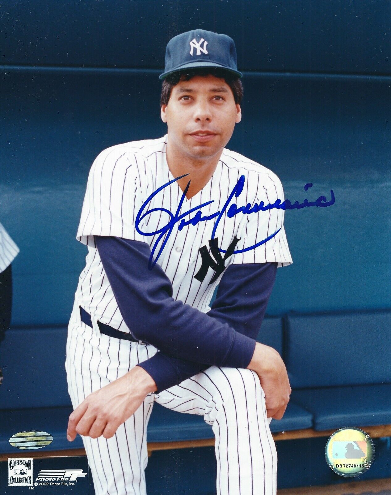 Signed 8x10 JOHN CANDELARIA NEW YORK YANKEES Autographed Photo Poster painting- COA