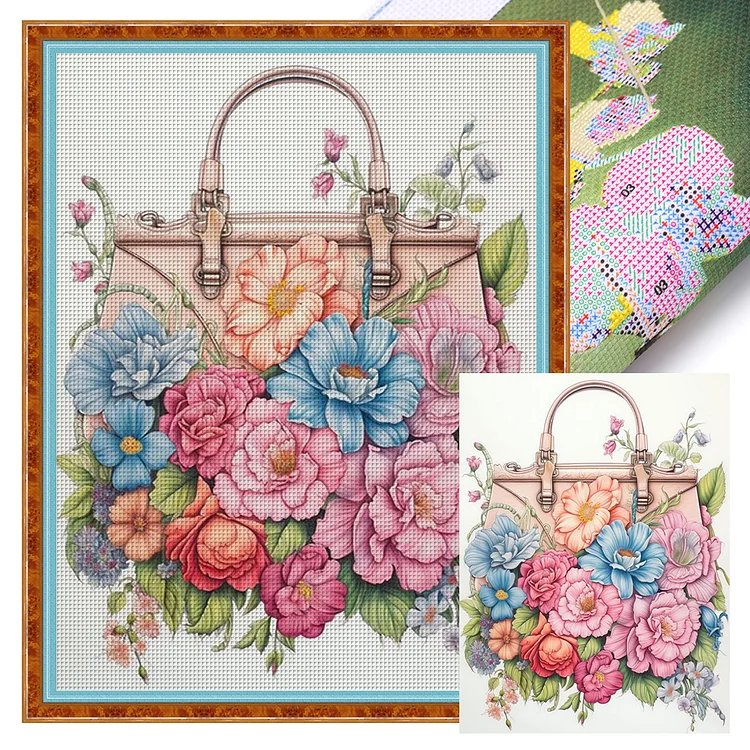 Flower Package - Printed Cross Stitch 18CT 35*45CM