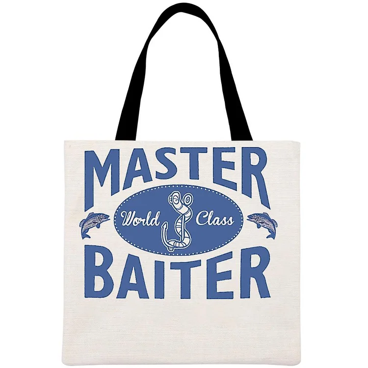 Master Baiter Printed Linen Bag-Annaletters