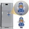 Snow Maiden DIY Cross Stitch Kit 14CT Thread Art Needlework Fridge Magnet 7x11cm tapestrymarket