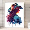 Cowboy Back Girl-Full Round Diamond Painting 30*40CM
