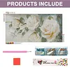 White Roses Full DIY 5D Round Drill Diamond Painting Kit for Adults/Beginners Gift Idea Home Decor Diamond Dots Paintings Picture Arts Craft 85x45cm