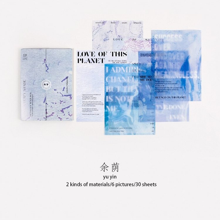 JOURNALSAY  30 Pcs Exquisite File Bag Packaging Memo Pads Texture Design