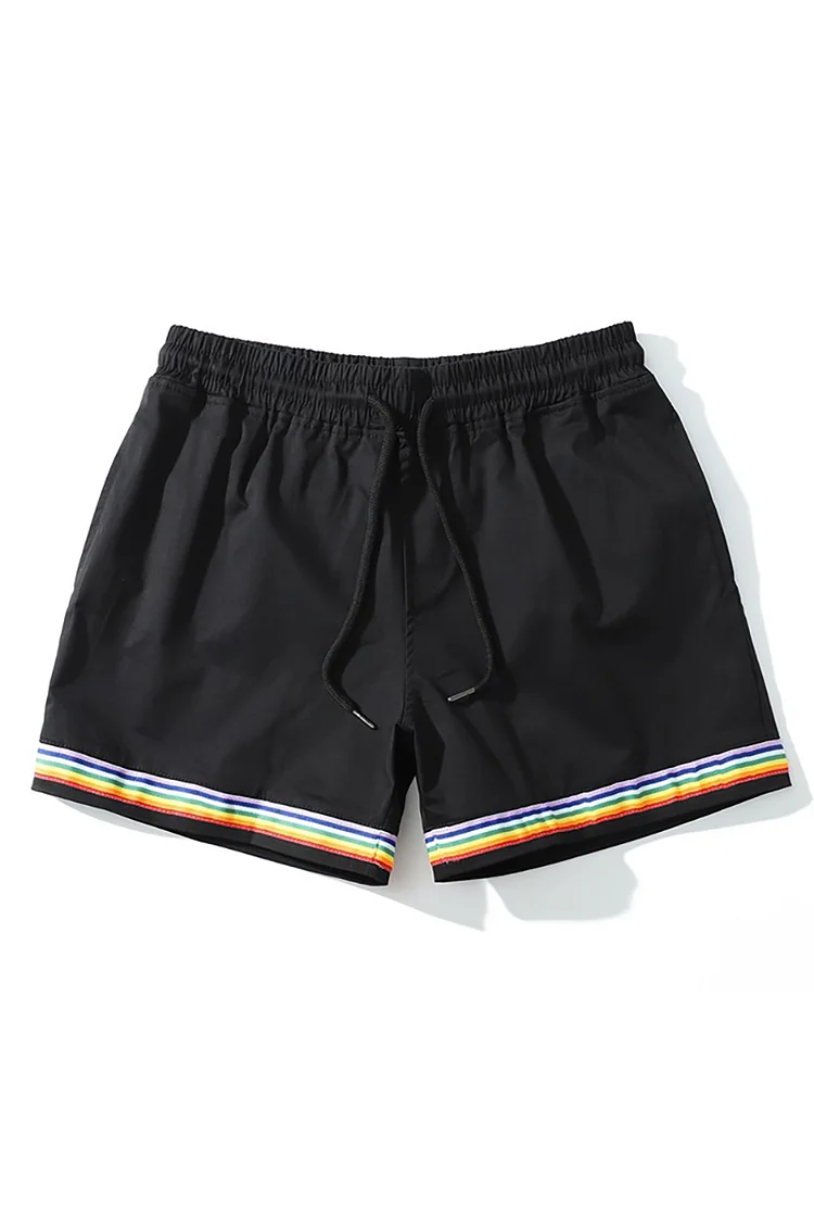 Men's Casual Rainbow Edge Pants Fitness Sports Short