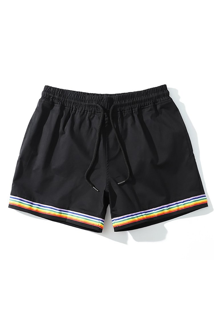 Men's Casual Rainbow Edge Cotton Pants Fitness Sports Short