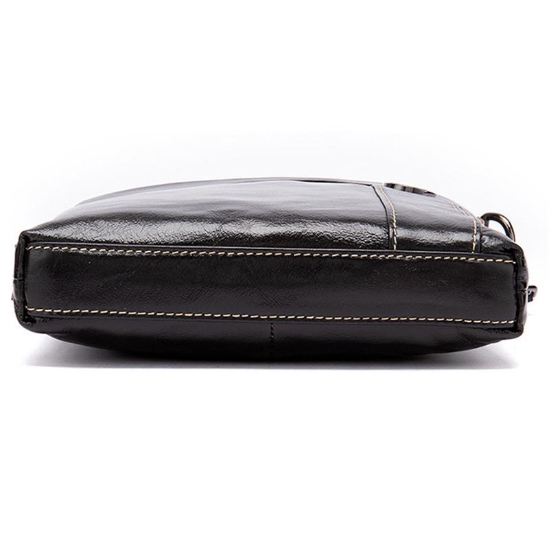 Organizational Layout Grain Textured Style Contrast Stitching Crossbody Sling Bag