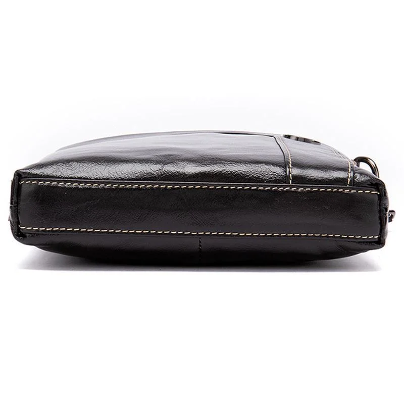 Organizational Layout Grain Textured Style Contrast Stitching Crossbody Sling Bag