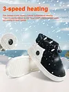 Unisex Winter Heated Shoes Rechargeable Electric Heating Slippers Thermal Shoes