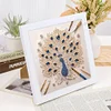 5D DIY Partial Special Shaped Drill Diamond Painting Kit Peacock Decor With Frame Kit 18x18cm