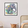 >SALE<5D DIY Partial Special Shaped Drill Diamond Painting Elephants Kit Decor 30x30cm