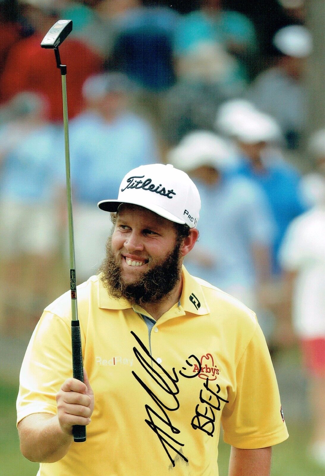 Andrew BEEF JOHNSTON Signed 12x8 Golf Photo Poster painting 7 Autograph AFTAL COA