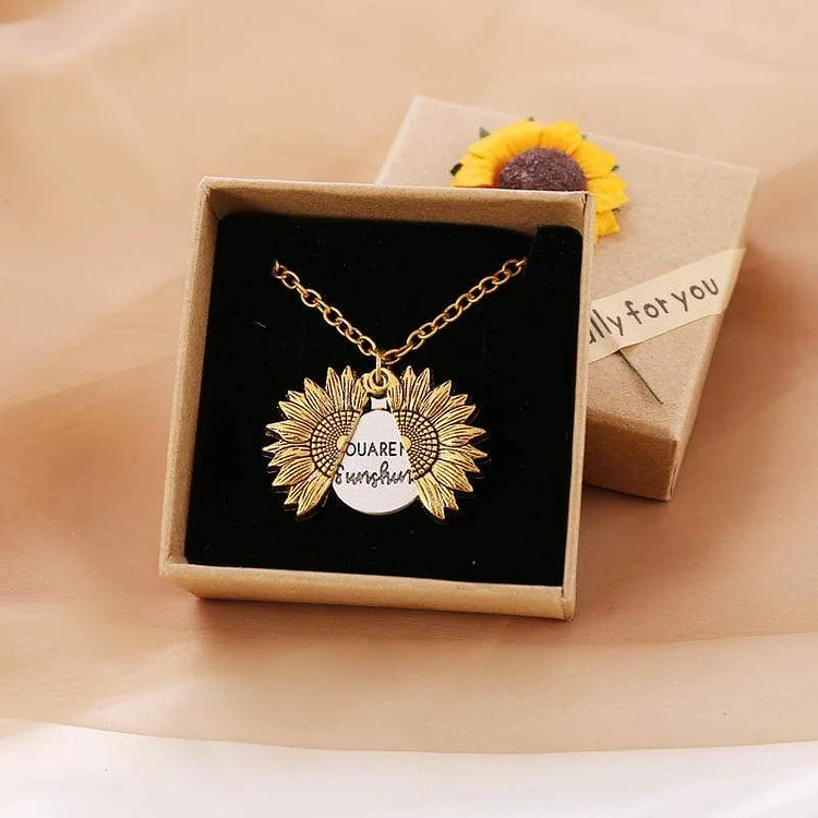 Sunflower Locket Necklace