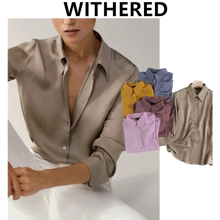 Christmas Gift Withered England Style Office Lady Multicolor Fashion Silk Casual Blouse Women Blusas Mujer De Moda 2020 Long Sleeve Shirt Tops