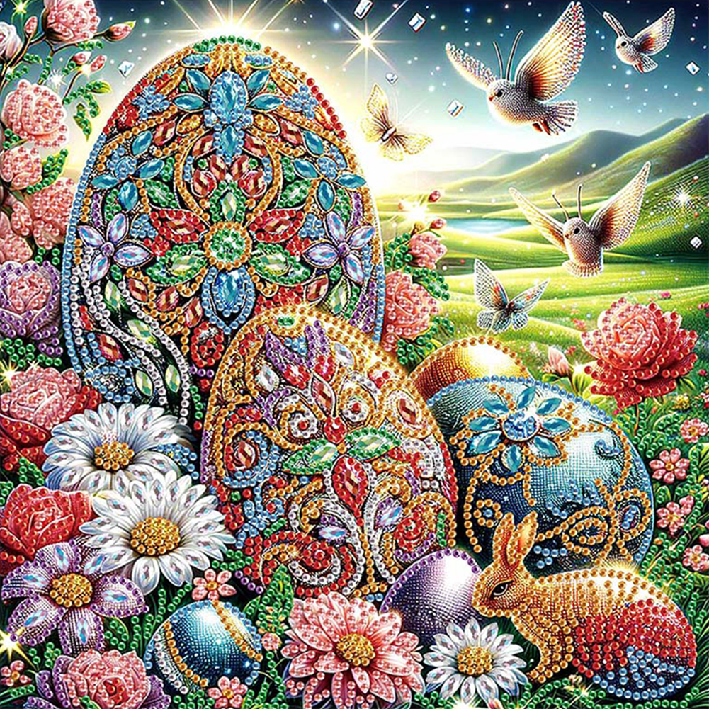 Easter Eggs 30*30cm(canvas) special shaped drill diamond painting