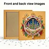 (25x25cm)DIY Pearl Painting Xmas Framed Handmade Pearl Material Art Kit Living Room Decor