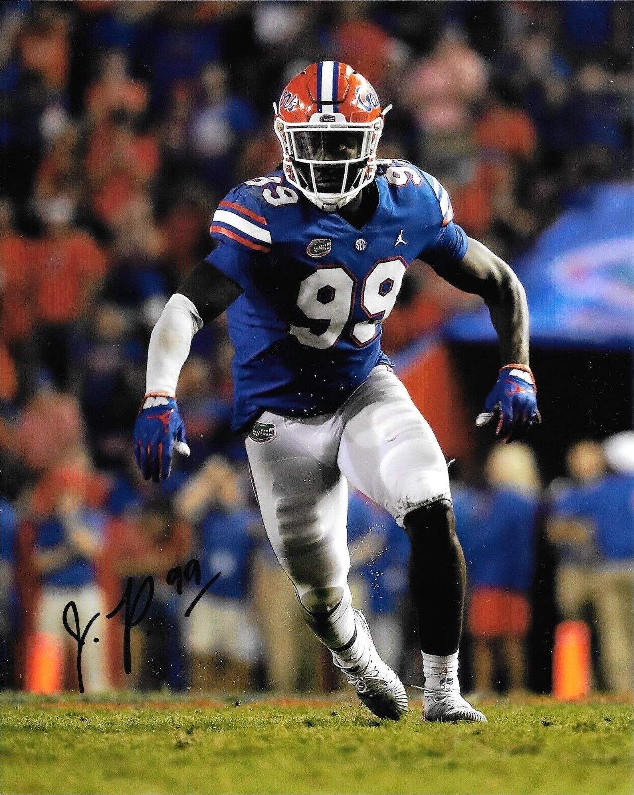 JACHAI POLITE HAND SIGNED FLORIDA GATORS 8X10 Photo Poster painting W/COA