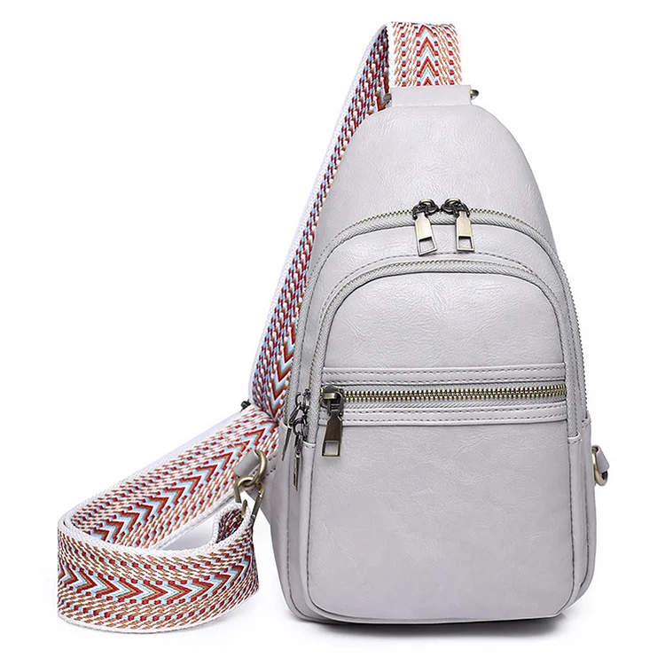 PU Crossbody Bag Adjustable Shoulder Strap Female Shoulder Bag for Daily Leisure