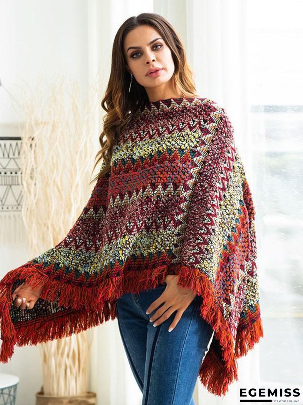 Bohemia Retro Loose Tassels Sweater Tops | EGEMISS