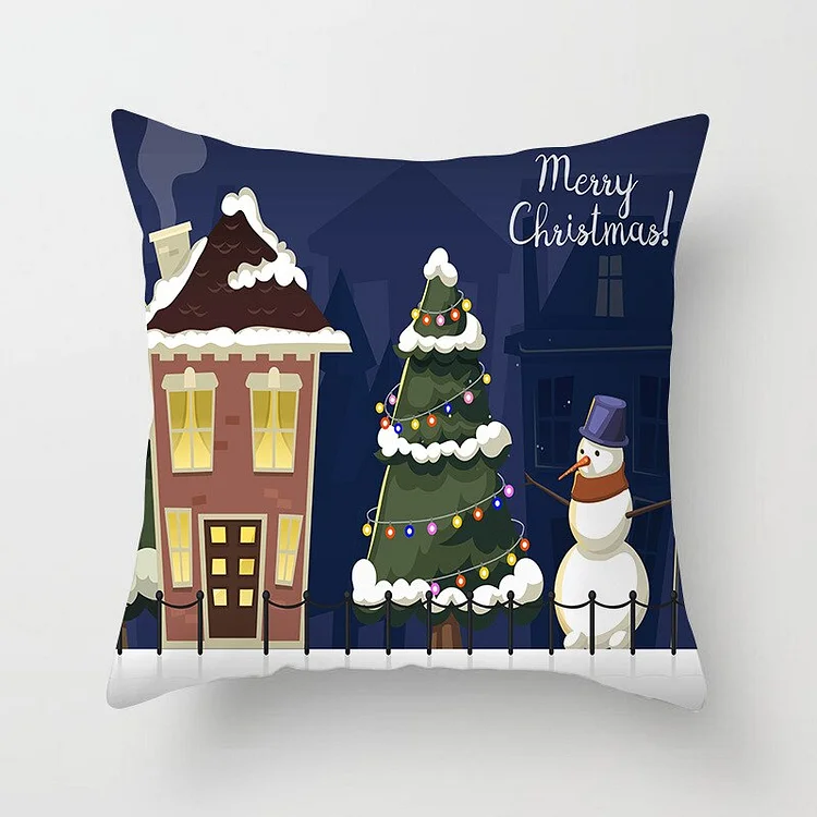 Linen Pillow Case - Winter Christmas