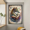 (Big Size)Counted Dragon Is Reading - 14CT Counted Cross Stitch - 40*60cm