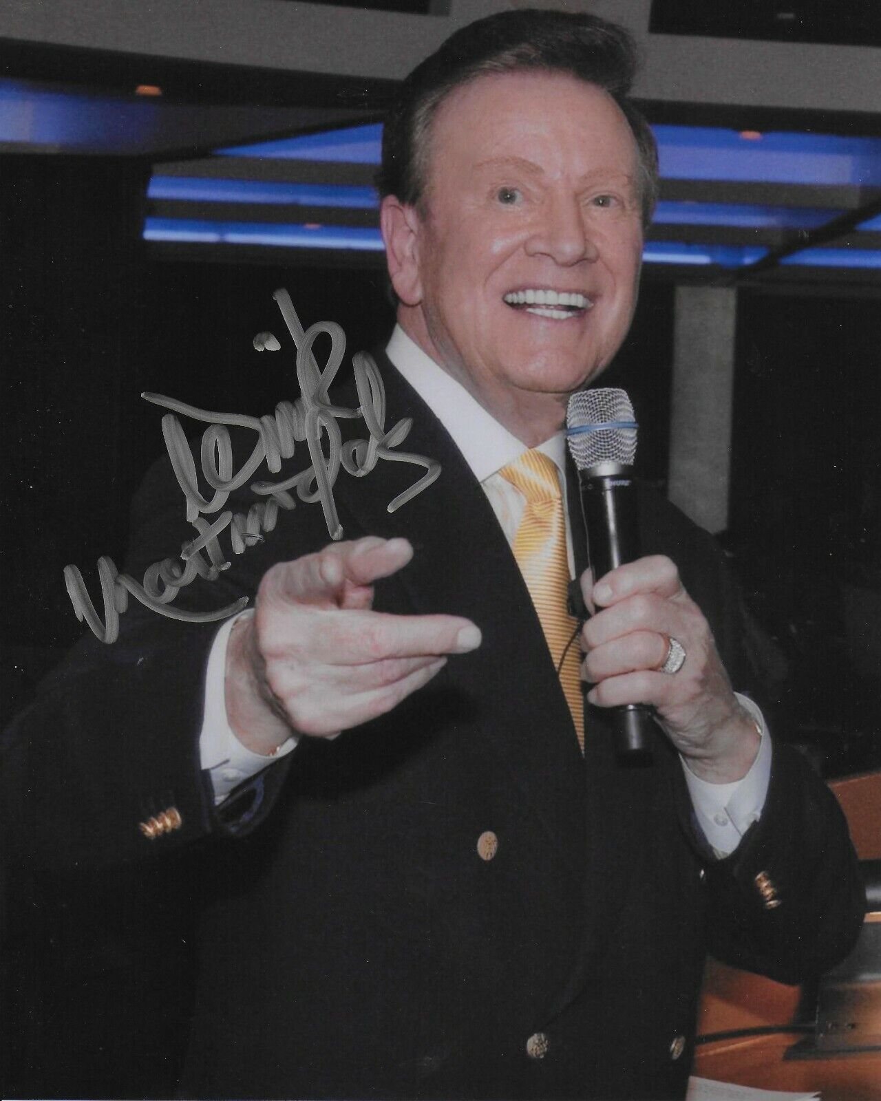 Wink Martindale Original Autographed 8x10 Photo Poster painting #3