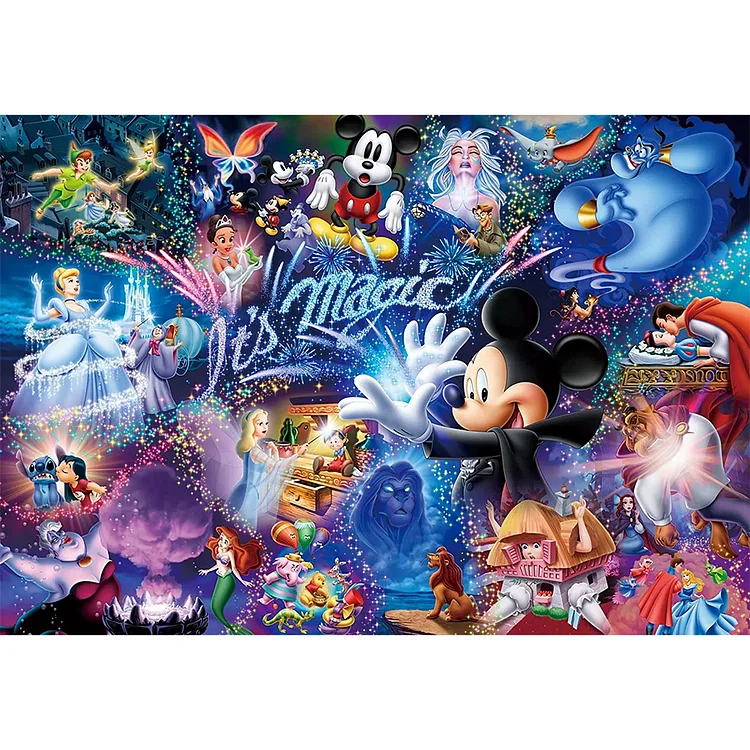 Disney Character Group Portrait 11CT Stamped Cross Stitch 60*40CM