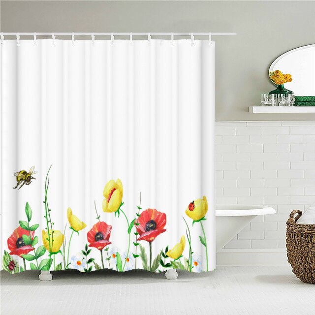 

Shower Curtain – Flower Butterfly Birds-180*180cm, 501 Original