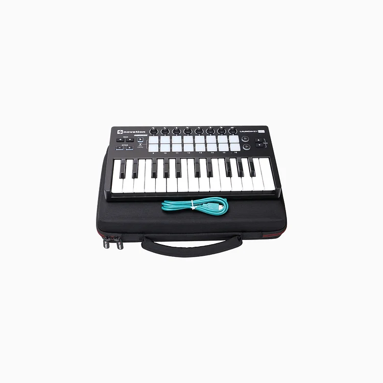 LTGEM Portable Travel Case for Novation Launchkey Mini MK2 keyboard Controller