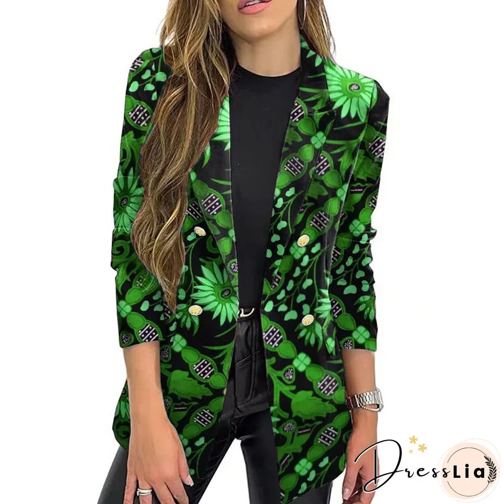 Fashion Autumn And Winter New Printed Women Blazers Women Long-sleeved Autumn And Winter Jacket Coats Blazer Feminino