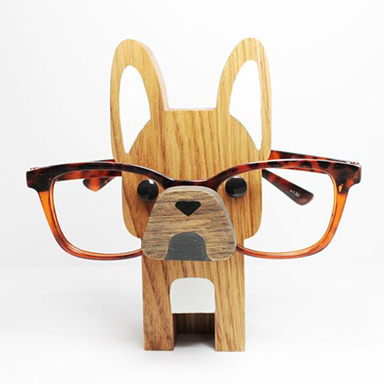Aubrey-Handmade French Bulldog Eyeglasses Display