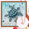 Turtle Beach Full 14CT 2 Strands DIY Counted Cross Stitch Kits for Beginners Adults Home Decor Cross Stitch Patterns Arts Craft Kits 15.6x15.6In tapestrymarket