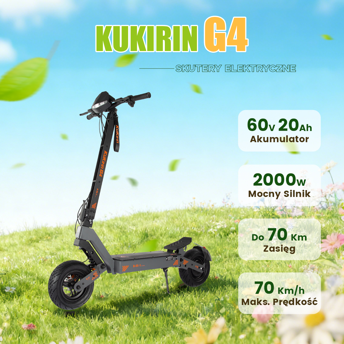 Hulajnoga Elektryczna Kukirin G4 Mocny Silnik 2000 W Maks Pr dko 