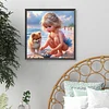 Diamond Painting-DIY Full Round Drill Beach Girl(40*40 CM)