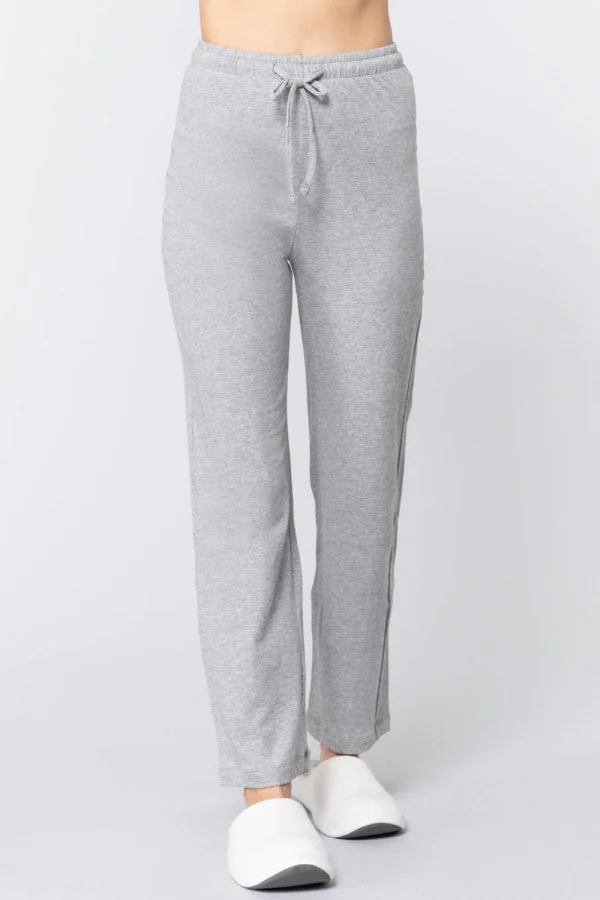 Solid Cotton Pajama Pants - Heather Grey