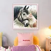 Horse And Cat-11CT Stamped Cross Stitch 40*40cm/15.75*15.75in tapestrymarket