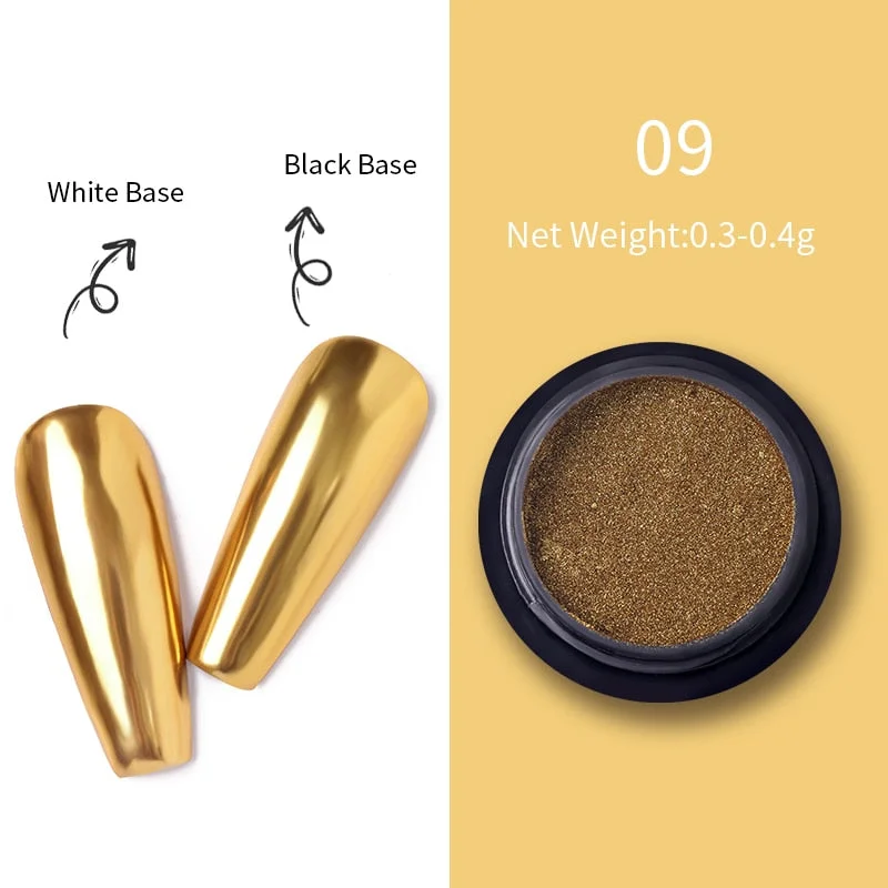 6Colors Laser Holo Aurora Solid Mirror Nail Glitter Powder Nails UV Gel Polish Holographics Pigment Nail Art Decorations-Nail Inspo