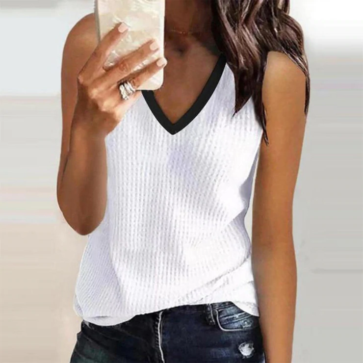 Black And White Sleeveless Cami