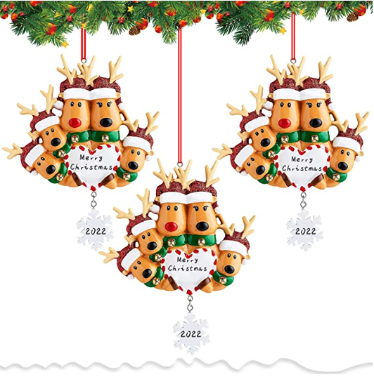 Christmas Tree Pendant Decorations, Christmas Elk Decorations, Christmas Tree Decorations DIY Names, Elk Resin Christmas Decorations