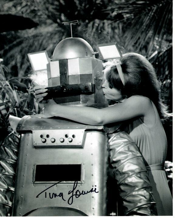 TINA LOUISE signed autographed GILLIGAN'S ISLAND GINGER w/ ROBOT Photo Poster painting