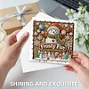 (US Only)6PCS DIY Diamond Art Christmas Greeting Cards Xmas Design Diamond Art Cards