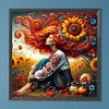 Diamond Painting -DIY Full Round Drill Angel Girl(40*40CM)