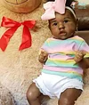 20" Lucy Truly African American Reborn Baby Doll Girl, Lifelike Doll Babies Reborn Toddler Baby - RBBI-Myrebornbabydoll® Myrebornbabydoll®