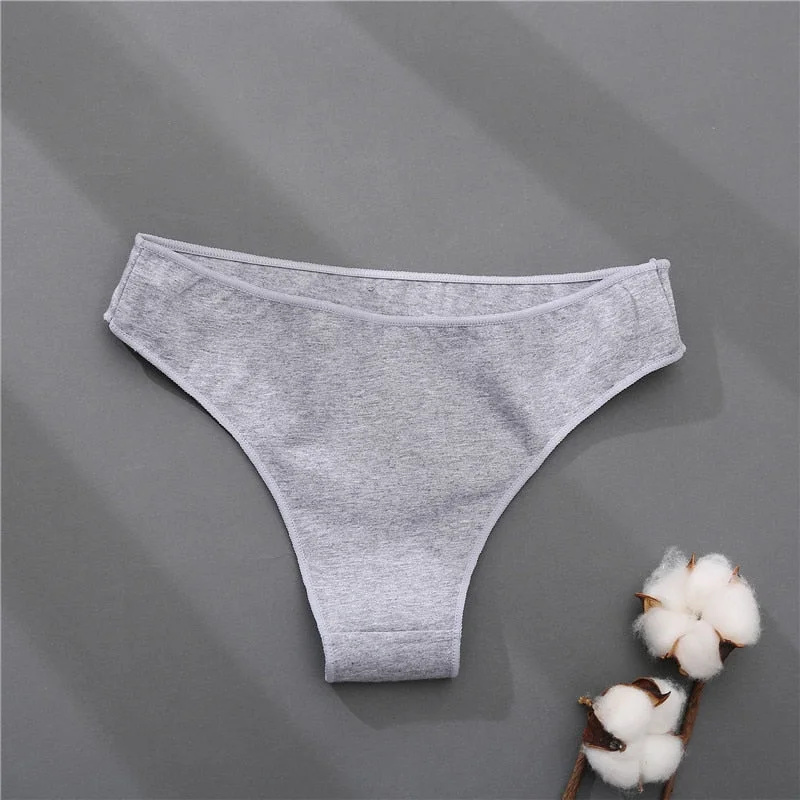 New Cotton Women's Panties Low Waist Female Underpants Briefs Cotton Underwear Sexy Lingerie G-String Girl Pantys M-XXL