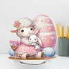 Acrylic Special Shape Easter Sheep 5D DIY Diamond Painting Desktop Ornaments (A)